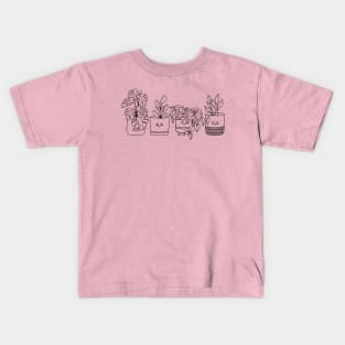 Pot Plant Pals in Black Kids T-Shirt